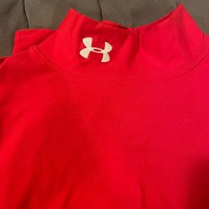 Adult Small Red Under Armour Cold Gear Turtleneck